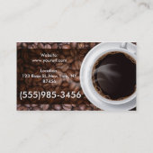 喫茶店の名刺のテンプレート 名刺 (裏面)
