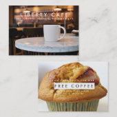 喫茶店の名刺はコーヒーを放します 名刺 (正面/裏面)
