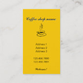 喫茶店の名刺 名刺 (裏面)