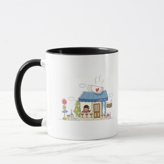 喫茶店の女性 マグカップ (左)
