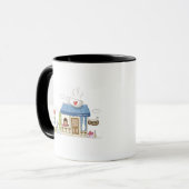 喫茶店の女性 マグカップ (正面左)