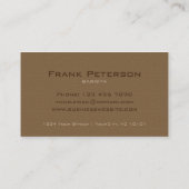 喫茶店の専門の名刺 名刺 (裏面)