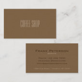 喫茶店の専門の名刺 名刺 (正面/裏面)