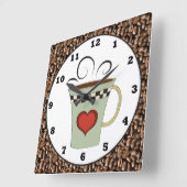 喫茶店の漫画の壁時計 スクエア壁時計 (傾斜)