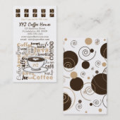 喫茶店の穿孔器|のロイヤリティカード ロイヤリティカード (正面/裏面)