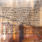 喫茶店の窓のデカール、モダン窓がしがみつく ウィンドウサイン (シート2)