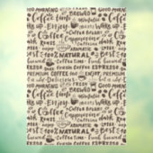 喫茶店の窓のデカール、モダン窓がしがみつく ウィンドウサイン (シート3)