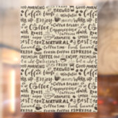 喫茶店の窓のデカール、モダン窓がしがみつく ウィンドウサイン (シート2)