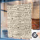 喫茶店の窓のデカール、モダン窓がしがみつく ウィンドウサイン (カフェ窓)