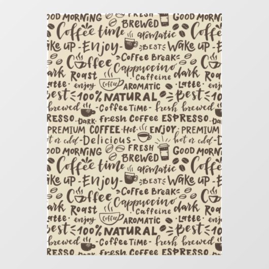 喫茶店の窓のデカール、モダン窓がしがみつく ウィンドウサイン (シート)