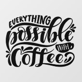 喫茶店の装飾 – カフェ  ウィンドウサイン (シート)