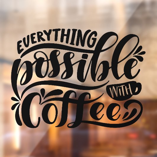 喫茶店の装飾 – カフェ  ウィンドウサイン (シート2)