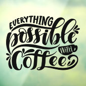 喫茶店の装飾 – カフェ  ウィンドウサイン (シート3)