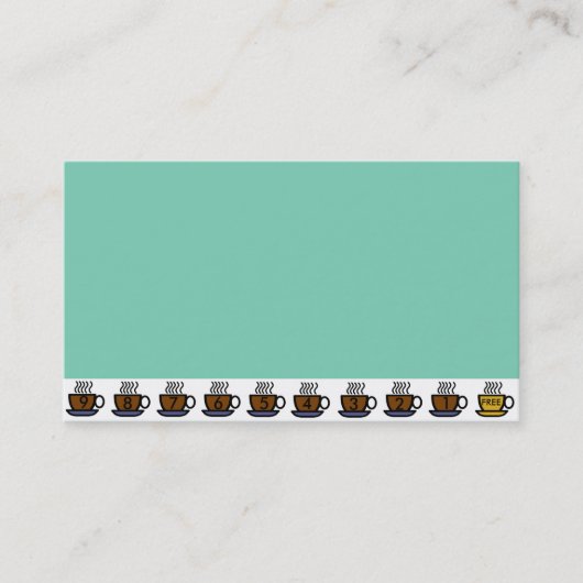 喫茶店の買物9は第10自由な名刺を得ます 名刺 (正面)