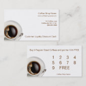 喫茶店の顧客のロイヤリティの飲み物カード ロイヤリティカード (正面/裏面)