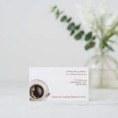 喫茶店の顧客のロイヤリティの飲み物カード ロイヤリティカード (スタンド正面)