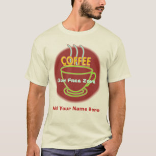 喫茶店のTシャツのデザインのための自由射撃の地帯 Tシャツ