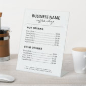 喫茶店スモールビジネスメニュー価格表台座 台座サイン (インサイチュ)