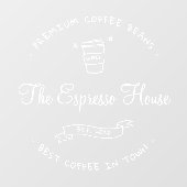 喫茶店プロフェッショナルカフェロゴBoho Business W ウィンドウサイン (シート)