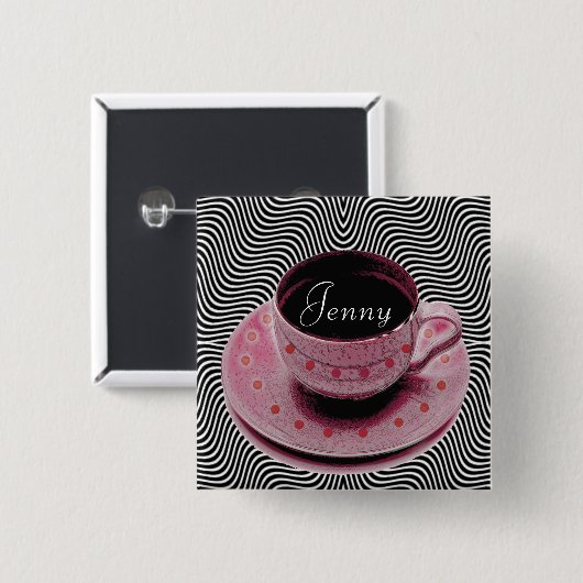 喫茶店ボタン 缶バッジ (正面&裏面)
