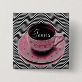 喫茶店ボタン 缶バッジ (正面)