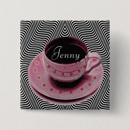 喫茶店ボタン 缶バッジ (正面)