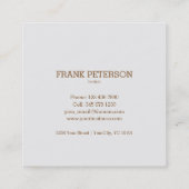 喫茶店ロイヤリティカード-コーヒーのしみ スクエア名刺 (裏面)