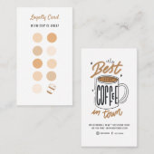 喫茶店ロイヤリティカード、ロイヤリティカードコーヒー 名刺 (正面/裏面)