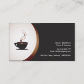 喫茶店及びベーカリーの名刺 名刺 (裏面)