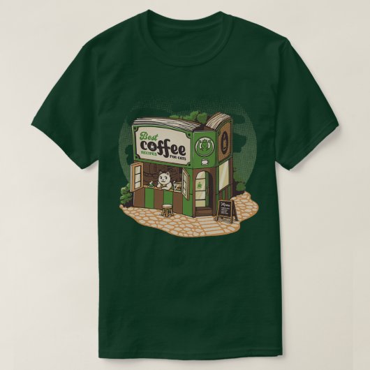 喫茶店猫ブックバイトベフォンセカ Tシャツ (デザイン正面)