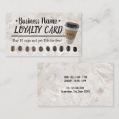 喫茶店10カッププロフェッショナル顧客ロイヤリティ ロイヤリティカード (正面/裏面)