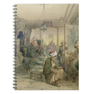 喫茶店、コンスタンチノープル1854年(ペン及びインク及び ノートブック