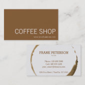 喫茶店-コーヒーのしみ 名刺 (正面/裏面)