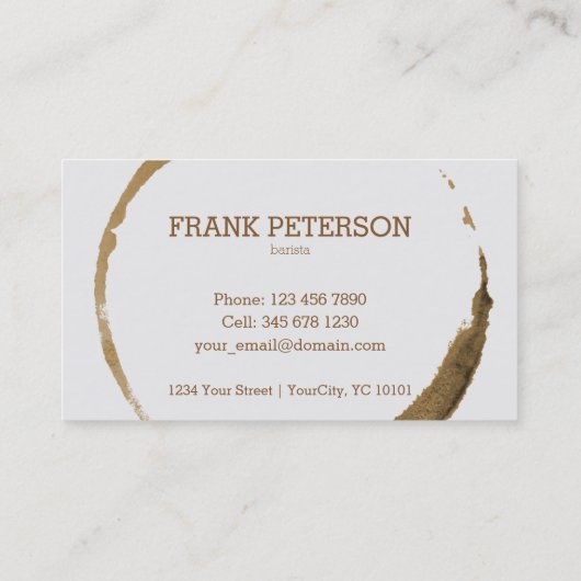 喫茶店-コーヒーのしみ 名刺 (裏面)