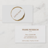 喫茶店-コーヒー汚れ 名刺 (正面/裏面)