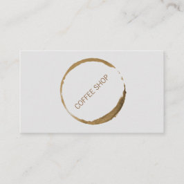 喫茶店-コーヒー汚れ 名刺