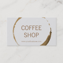 喫茶店-コーヒー汚れ 名刺