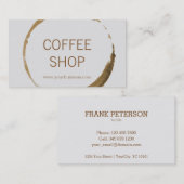 喫茶店-コーヒー汚れ 名刺 (正面/裏面)
