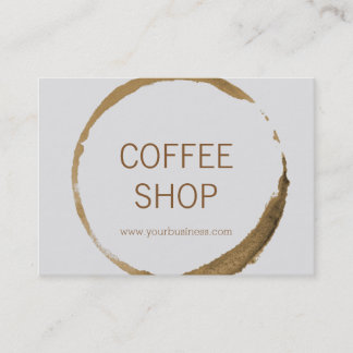喫茶店-コーヒー汚れ 名刺
