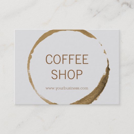 喫茶店-コーヒー汚れ 名刺 (正面)