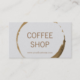 喫茶店-コーヒー汚れ 名刺