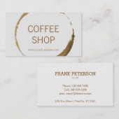 喫茶店-コーヒー汚れ 名刺 (正面/裏面)