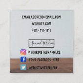 喫茶店 スクエア名刺 (裏面)