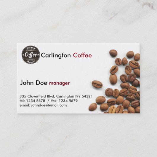 喫茶店 ロイヤリティカード (正面)