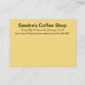 喫茶店 ロイヤリティカード (裏面)