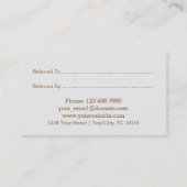 喫茶店-友人を参照して下さい 紹介カード (裏面)