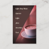 喫茶店 名刺 (裏面)