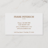 喫茶店 名刺 (裏面)