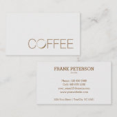 喫茶店 名刺 (正面/裏面)