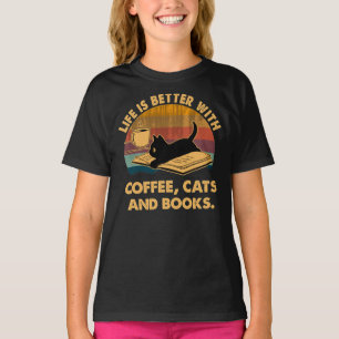 喫茶猫と本の生活の方が良クラシックい Tシャツ